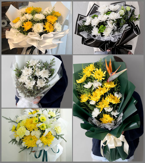 山东莱芜莱城区和庄镇白事花束代送